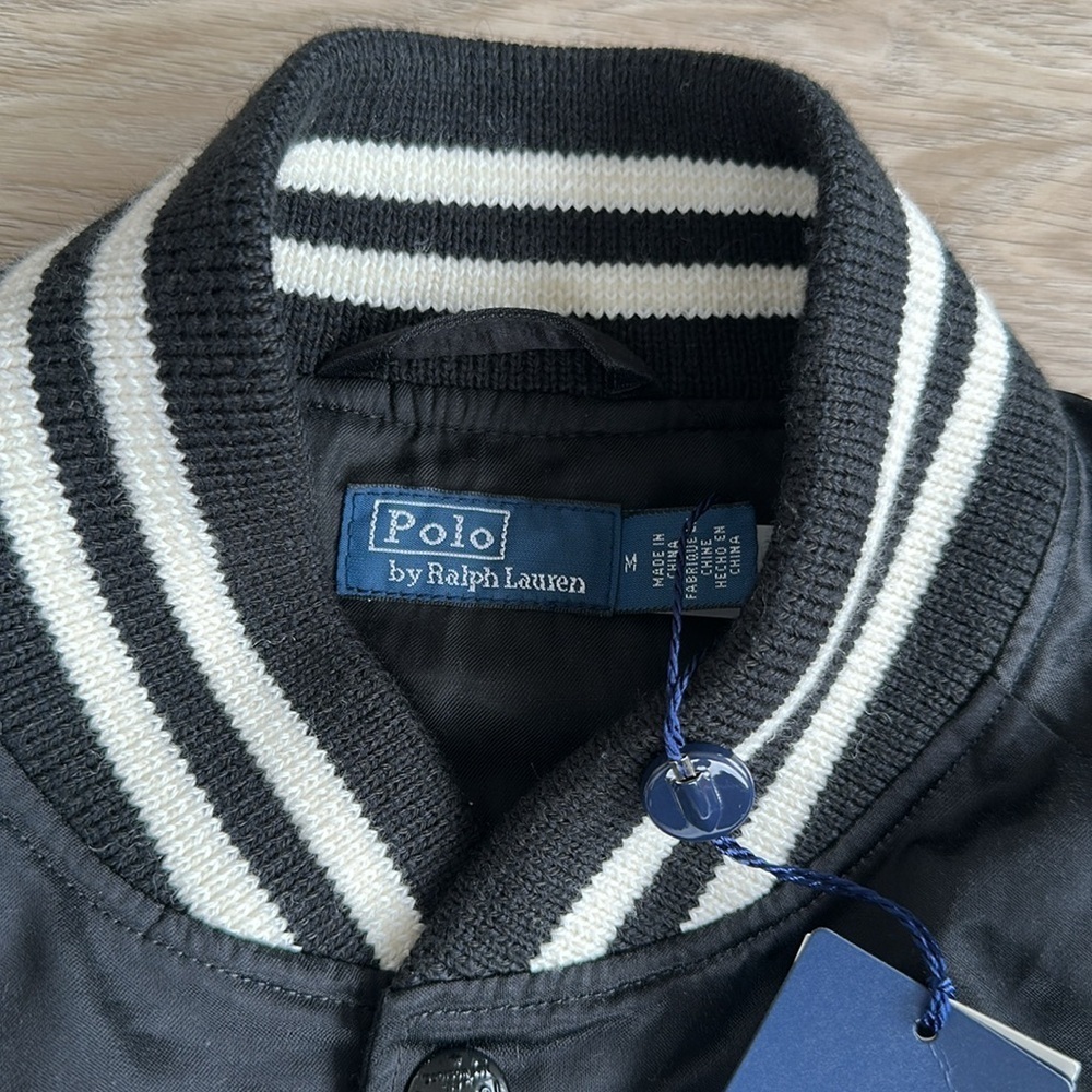Polo Ralph Lauren Satin Bomber Jacket women’s medium - Picture 8 of 9